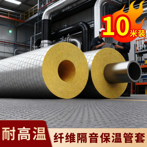 耐高温玻璃棉保温管壳铝箔开口蒸汽管道岩棉防火隔热管道保温材料