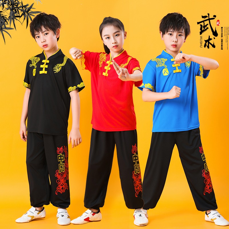 儿童速干武术服短袖幼儿练功服