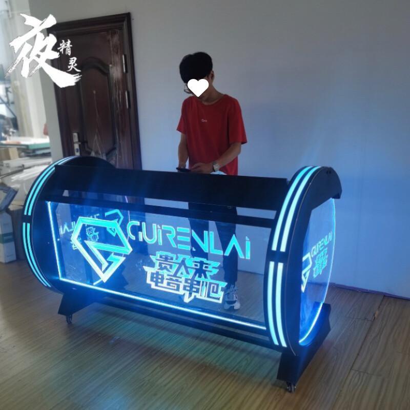 ‼商用led打碟台发光移动打碟台DJ台打碟机架子酒吧夜店发光ktv调