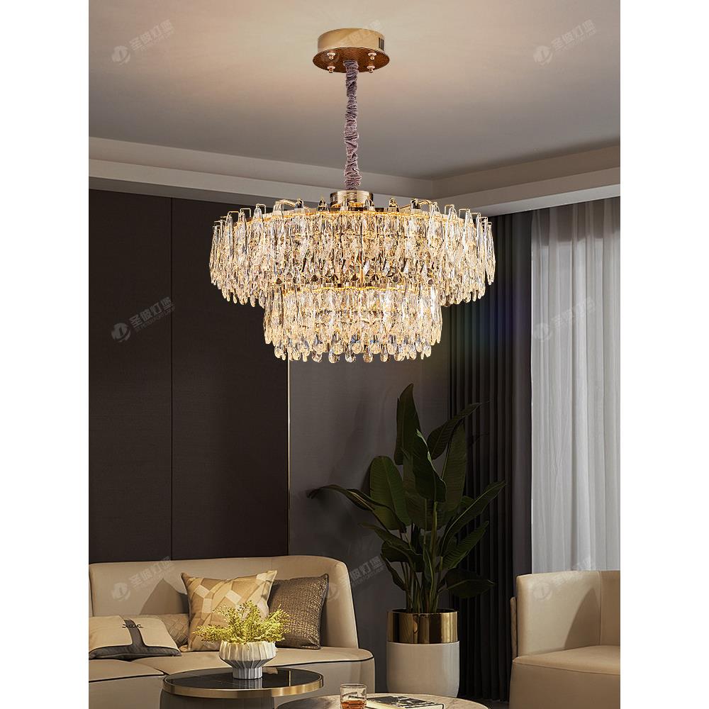 客厅主灯2025新款高端大气水晶吊灯餐厅灯轻奢高级感家装灯具大全
