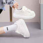 女2026秋季 板鞋 新款 达芙妮厚底增高小白鞋 日常百搭时尚 休闲鞋 女鞋