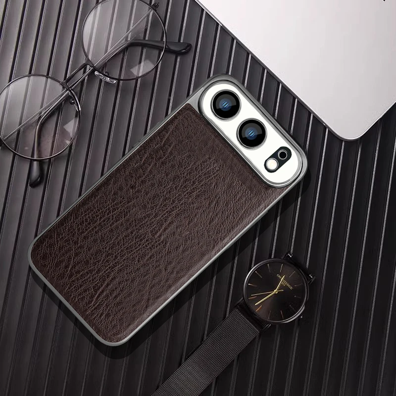 适用【荣耀500】高档手机壳树纹皮套高端超薄防摔商务全包500pro男士高档外壳女新款全包手机套个性创意外壳