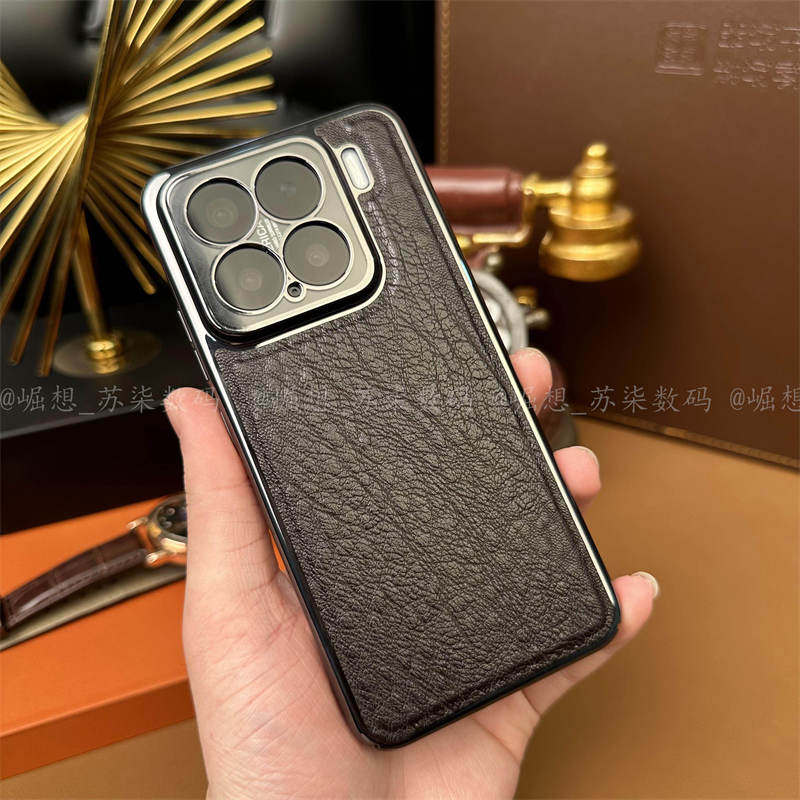 高档鳄鱼皮纹适用小米15Pro手机壳xiaomi14高端轻薄防摔商务全包外壳13带支架手机套男女新款高级感小众保护