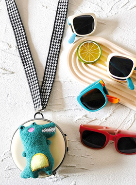 mikibobo儿童墨镜折叠太阳眼镜男女童宝宝春夏出游时尚遮阳防晒