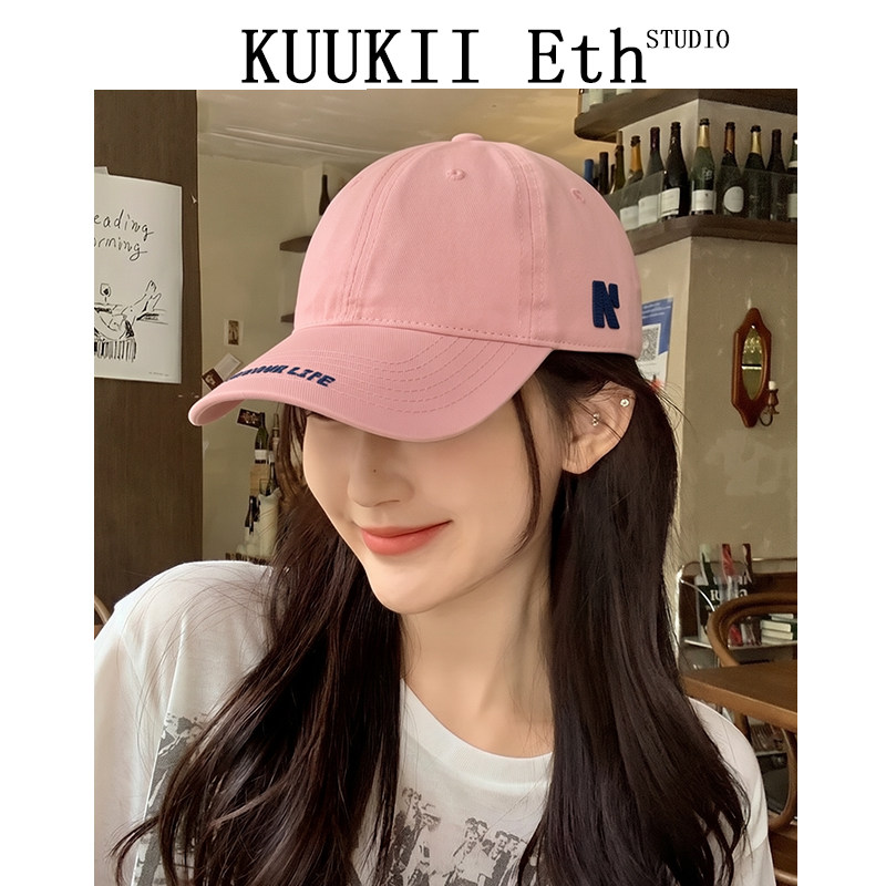 KUKI&ETH帽子美式棒球帽女显脸小鸭舌帽男潮牌复古加大加深硬顶