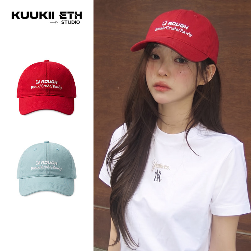 韩国博主同款棒球帽男女刺绣鸭舌帽韩版潮牌百搭显脸小休闲遮阳