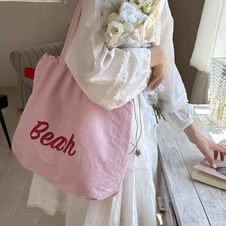 上班通勤斜挎帆布包韩系ins风单肩包学生党大容量旅游轻便托特包