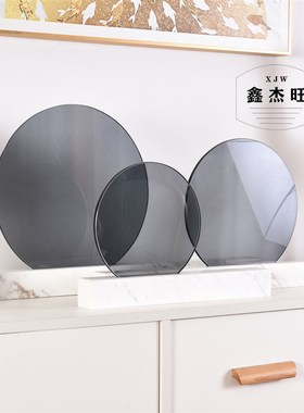 优选轻奢大理石摆件工艺品欧式简约现代样板间玄关书房电视柜茶几