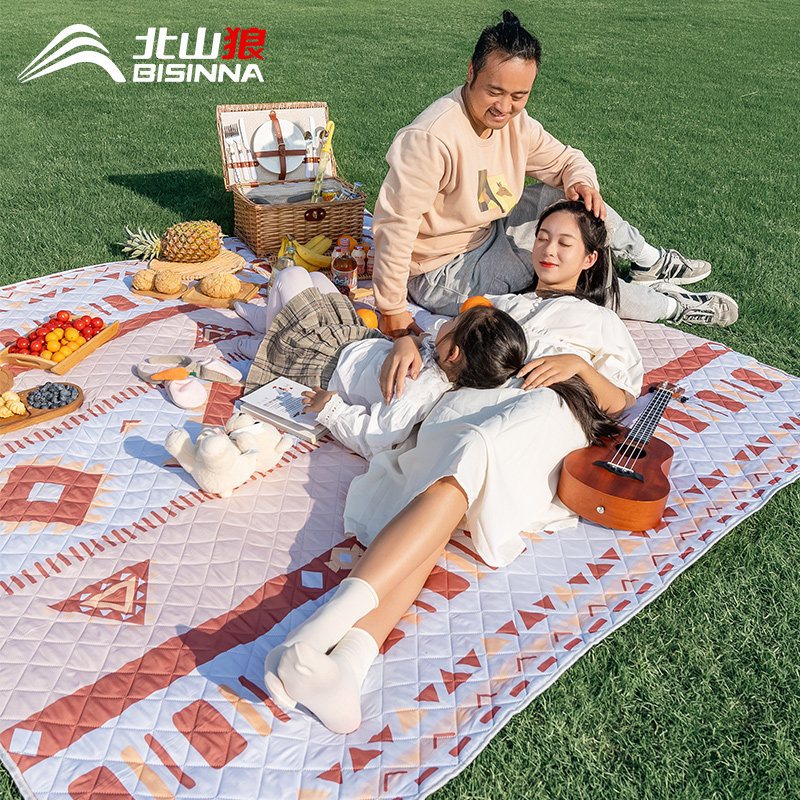 优选北山狼野餐垫户外地垫防潮垫加厚露营帐篷地垫野餐布防水沙滩