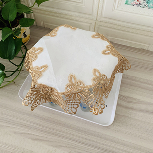 优选茶具盖布防尘布茶盘茶杯水杯防灰盖巾圆形长方形蕾丝茶道家用