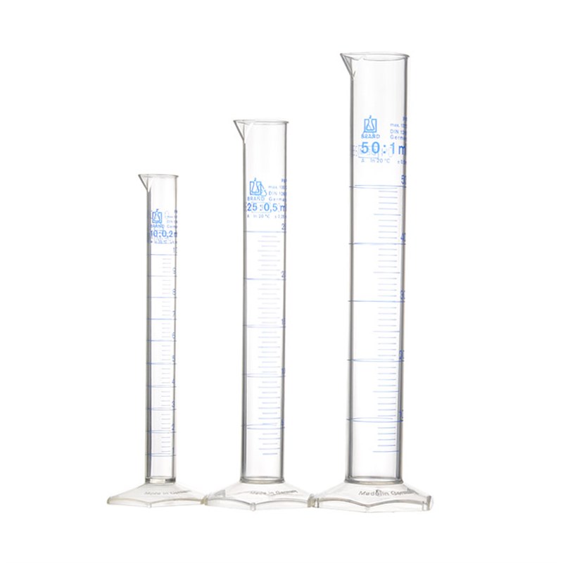 BRAND塑料量筒刻度量筒A级PMP材质10/25/50/100/250ml进口带