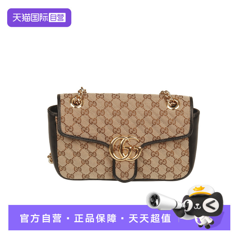 GUCCI古驰GGMARMONT帆布斜挎包