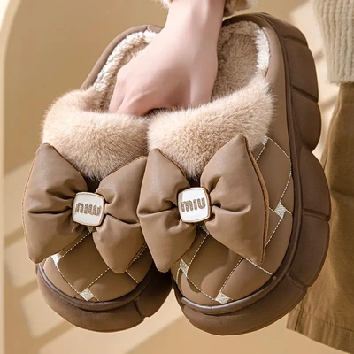 外穿蝴蝶结保暖增高防滑洋气时尚