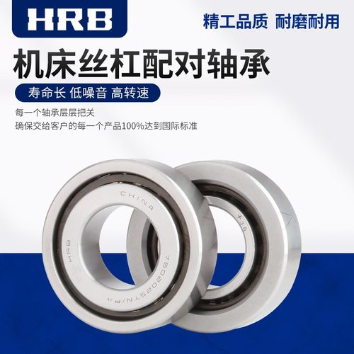 工厂直供哈尔滨轴承HRB机床主轴丝杠7602040TN/P4DBB内径40*80*18