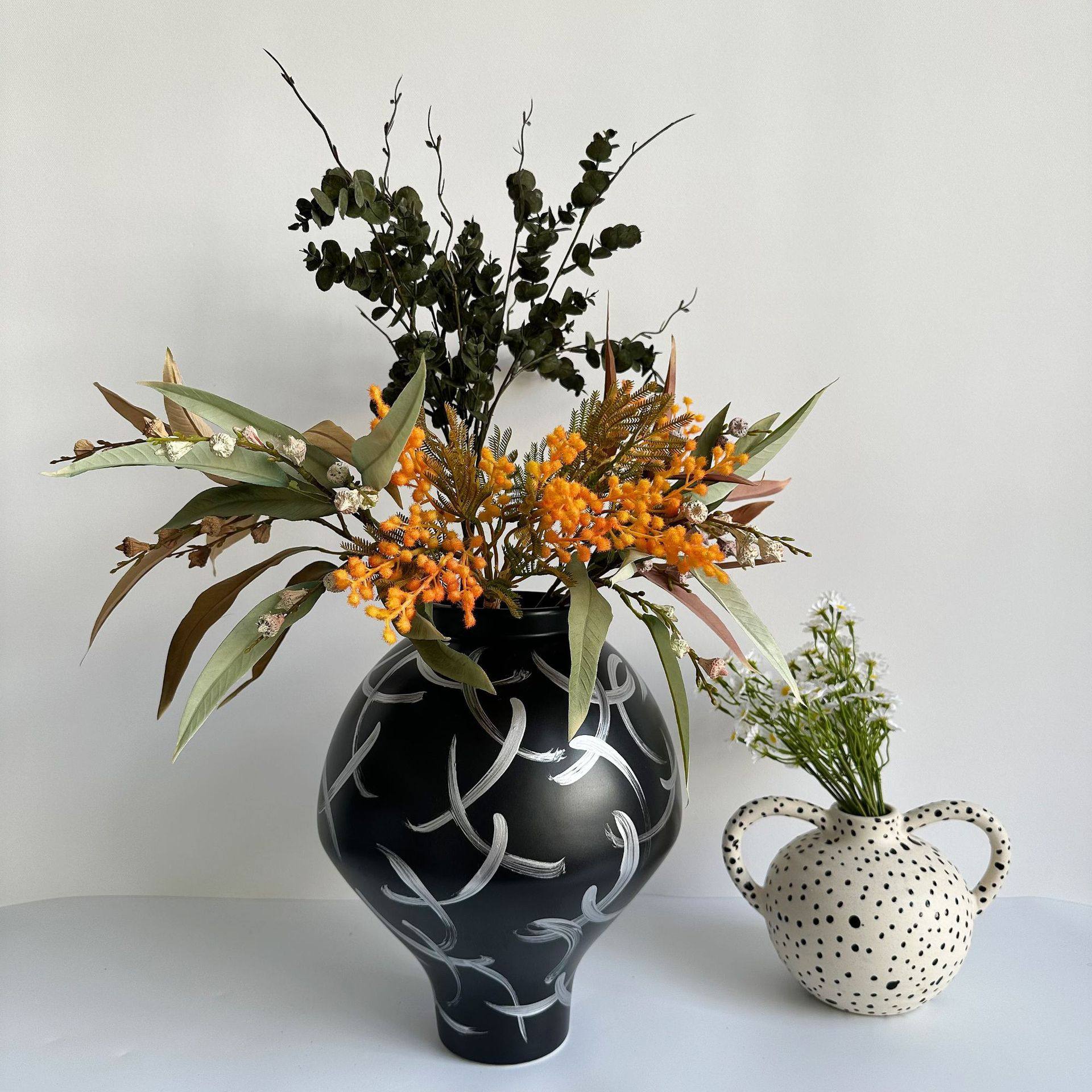 新中式宋式办公室银色描金陶瓷花瓶样板房民宿酒店插花器家居摆件,模玩/动漫/周边/娃圈三坑/桌游,文化/体育周边,淘宝优惠券,粉丝福利购,淘宝优惠卷