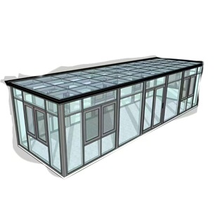 120系列阳光房3.0厚房顶采用的夹胶钢化玻璃90系列1.4厚隔音玻璃