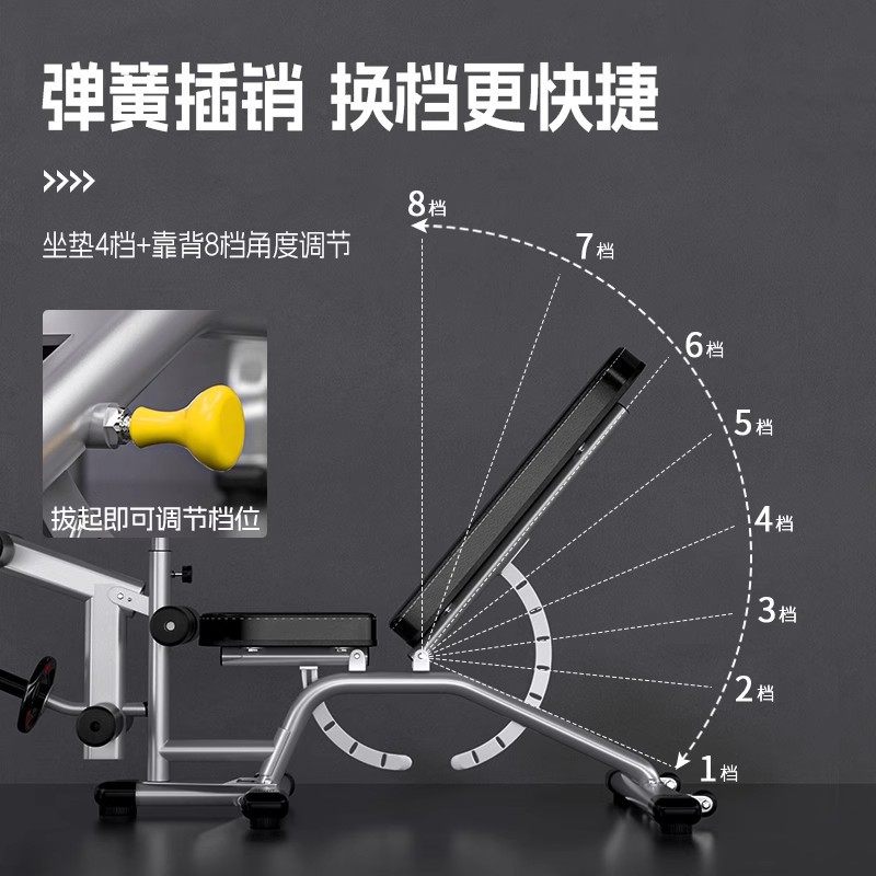 多功能哑铃凳家用商用杠铃卧推凳可调健身房腰腹运动健身器材