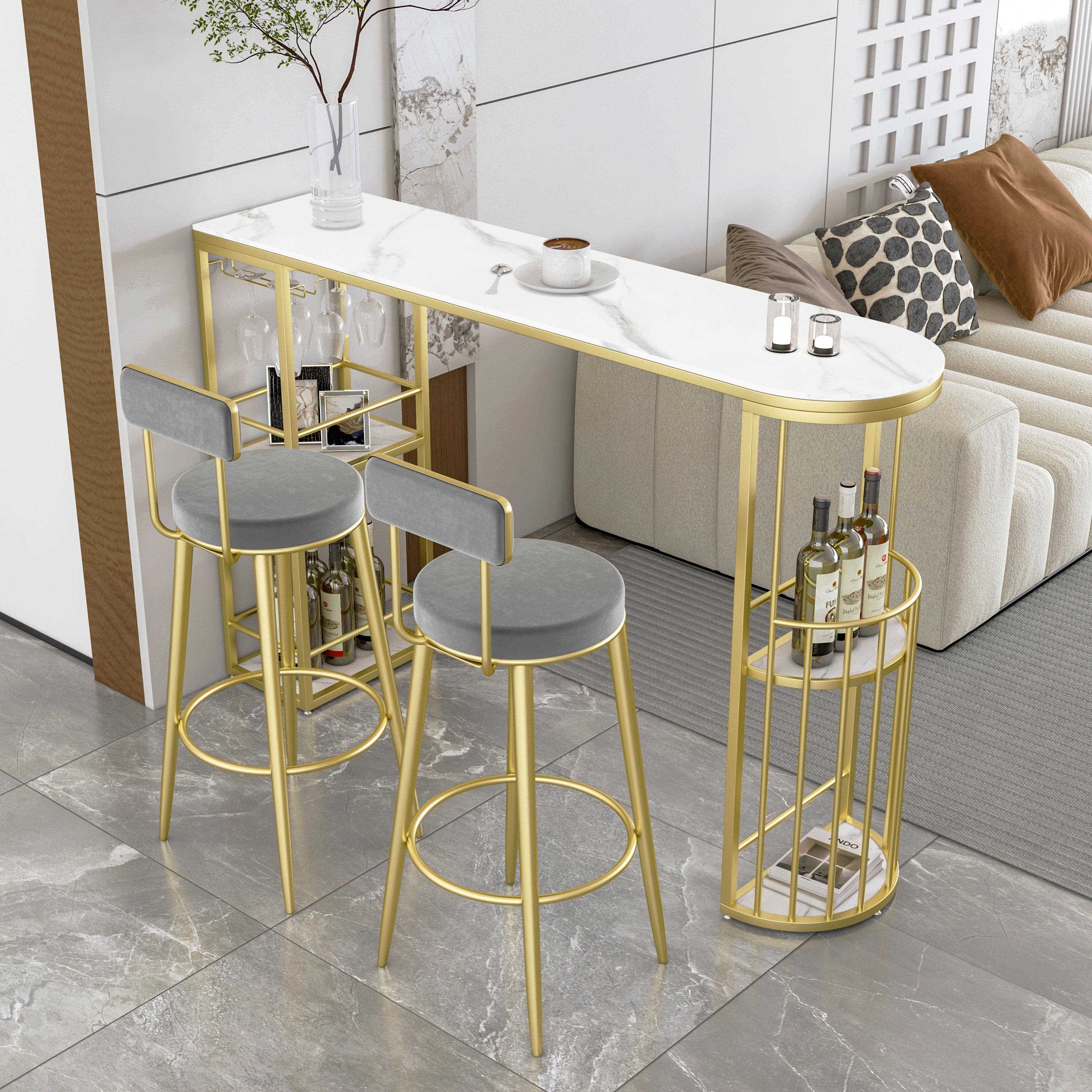 需定制客厅沙发边岩板吧台半圆阳台开放式厨房酒柜靠墙长条高脚桌