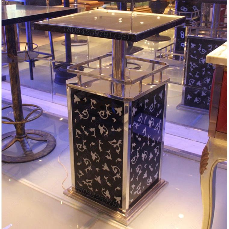 需定制吧台桌KTV酒吧慢摇高脚椅散台发光 奶茶店咖啡店不锈钢吧台