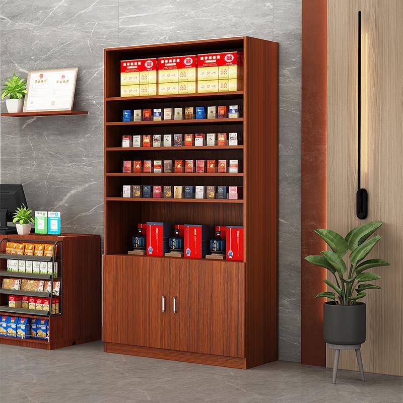 需定制烟酒展示柜超市茶叶货架置物架多层组合货柜便利店酒柜储物
