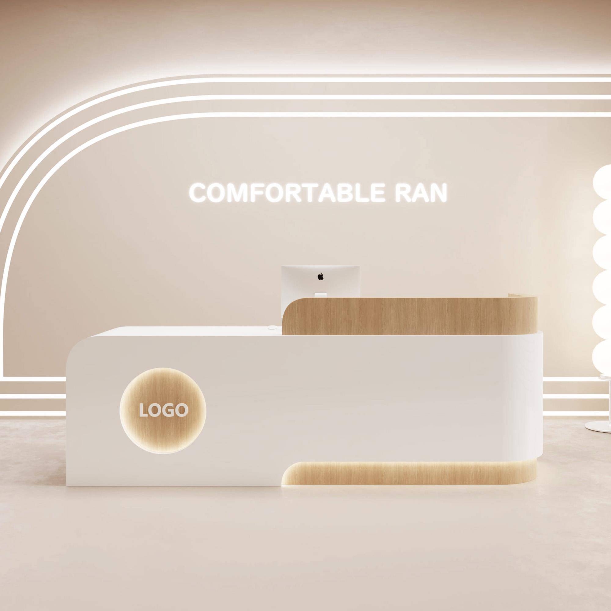 需定制美容院收银柜台医美诊所前台简约服装店瑜伽馆吧台桌烤漆公