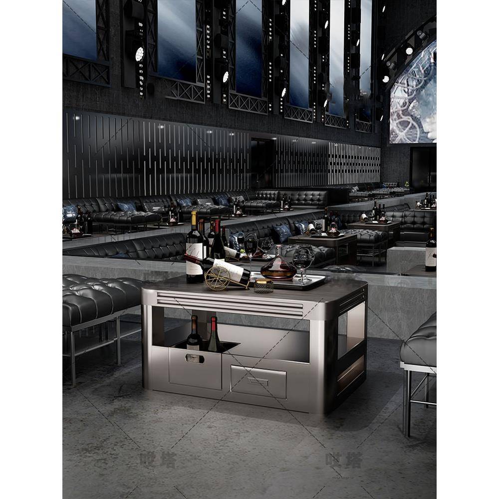 需定制不绣钢酒吧ktv夜场店音乐餐歌厅酒馆专用桌子工业风吧台散