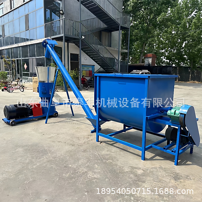 非洲出口养殖饲料机鸡鸭鱼兔子用平模造料机家用型颗粒饲料机