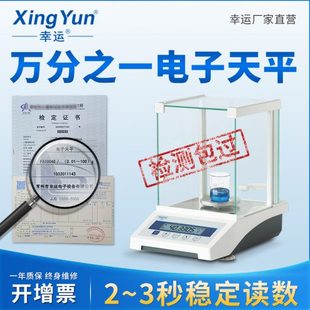 幸运万分之一天平0.1mg电子分析天平秤实验室称0.001g千分之一0.1