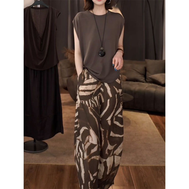 女士无袖t恤夏季2025新款宽松