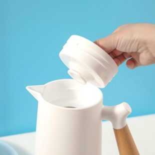 保温壶家用热水瓶保冷瓶木手柄大容量暖水壶礼品 欧式
