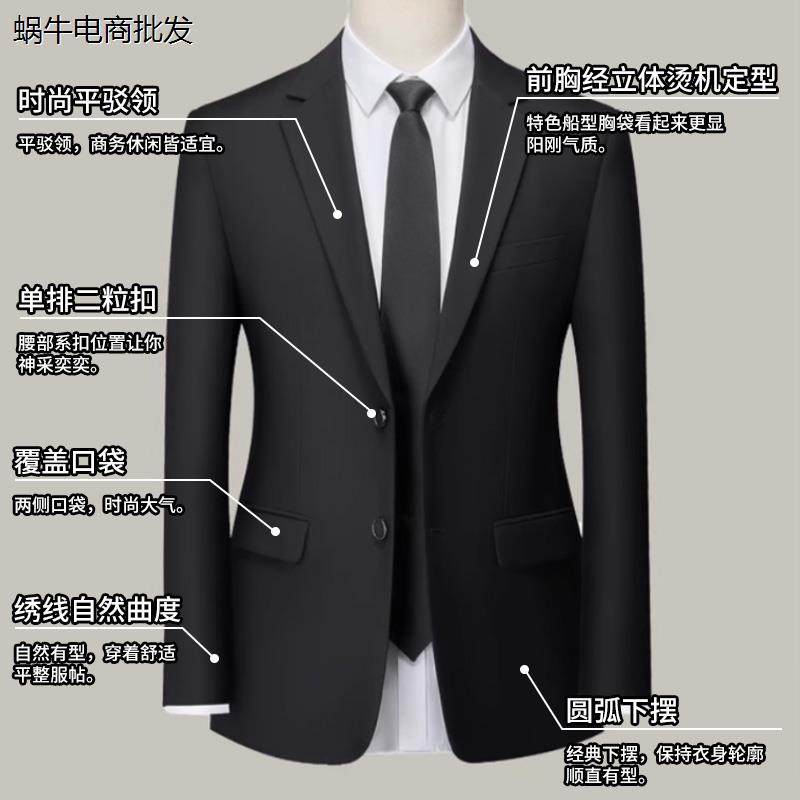 新款西服外套工作服西装制服行服男款黑色西装招行职业装
