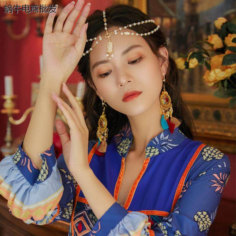 民族风耳环女夸张长款少
