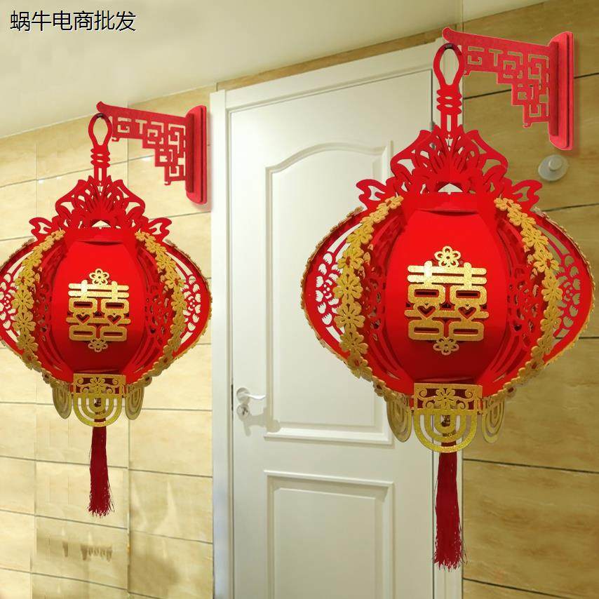 百年好合喜字灯笼挂饰植