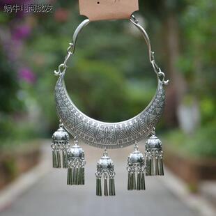 民族风特色少数民族儿童藏银景颇族苗族银饰项圈复古舞蹈演出配饰