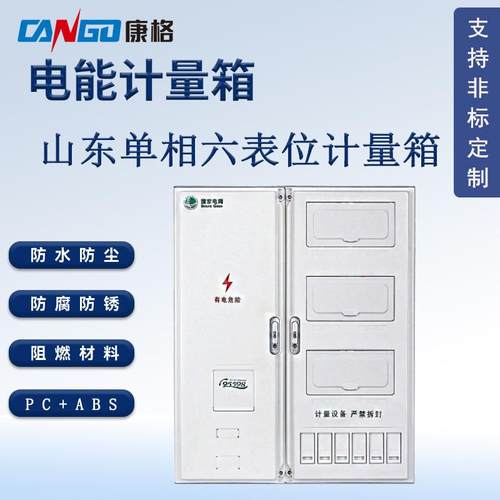 国网新标单相六表位配电箱塑料防水电表箱山东表箱壳体