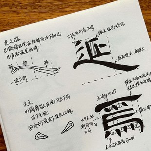 优选【曹全碑教学手稿】隶书曹全碑字字析39张书法毛笔入门教程字