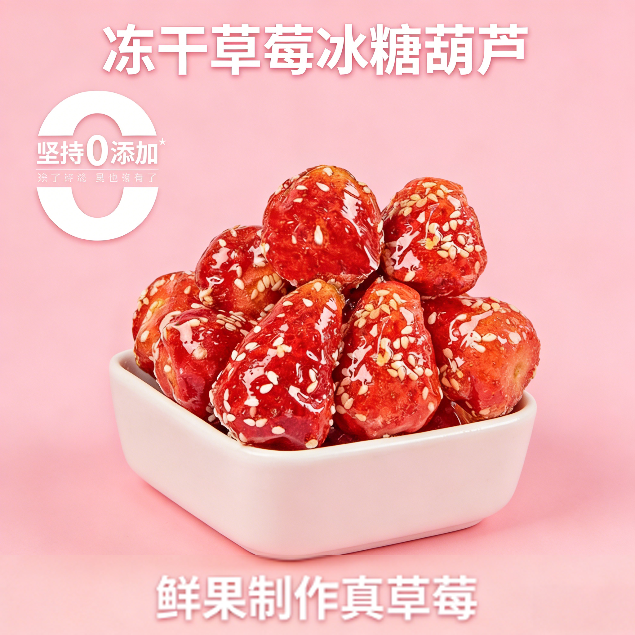 冻干冰糖葫芦草莓脆水果干山楂果脯蜜饯网红儿童零食休闲食品小吃