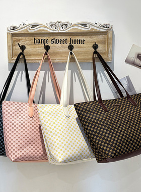 韩版托特包2023handbag新款购物袋大容量单肩包时尚妈咪包