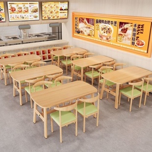 直销商用快餐面饺子馆出租屋租房加厚铁艺桌椅组合简约家用餐厅餐