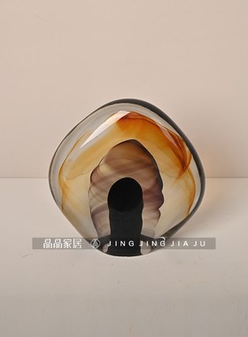 简约不规则混色水晶摆件电视柜A书柜装饰品样板间书房柜摆设工艺