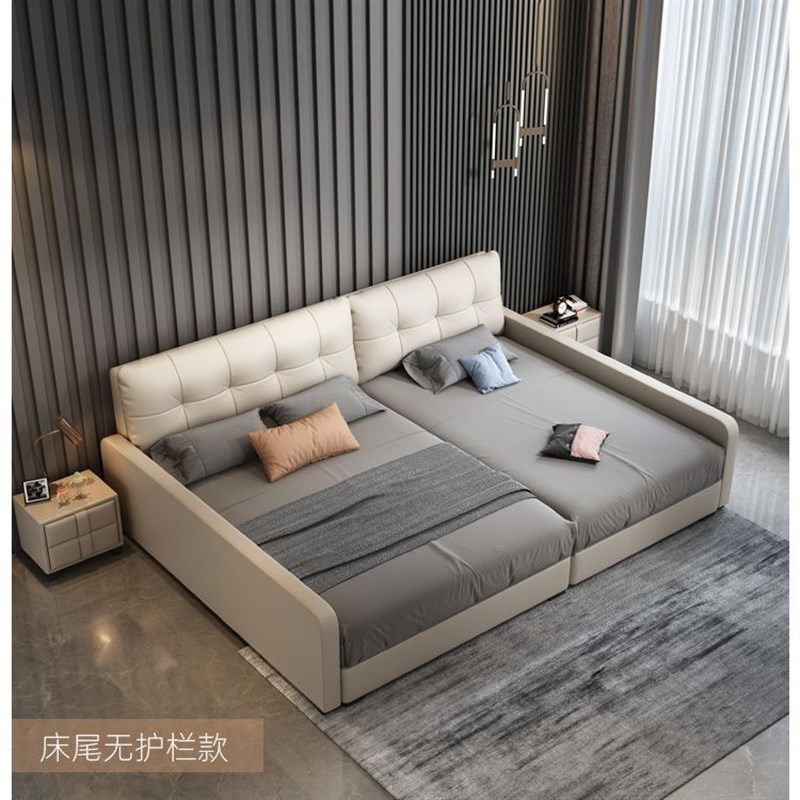 榻榻米床双e人床二胎家庭床二胎家庭床亲子床一家三口主卧卧室大