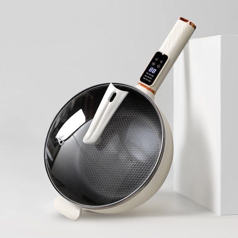 多功能蜂a窝电炒锅宿舍家用电煮锅不粘锅蒸煮煎炒一体电炒菜锅