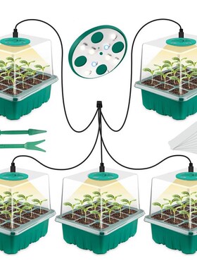 育苗盒带盖播种箱育苗盆lewd灯智能多肉保温生长灯扦插育苗专用盆