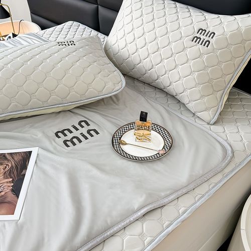 乳胶凉席床笠款四l件套夏季冰丝席三件套全包围床罩可机洗夏天家