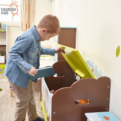 teamson纷朵奇宝宝玩具收纳箱幼儿H园玩具柜角柜储物柜大容量整理