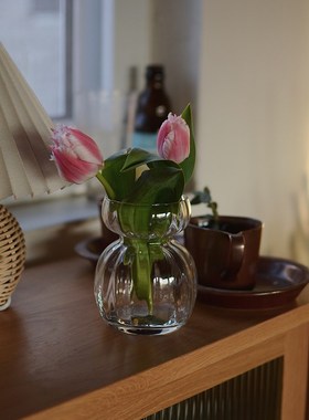 收集时光 Ceamus say Aster小雪人花瓶 手工玻璃桌面小花插 包邮