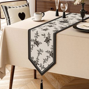 新中式 桌旗c客厅红木茶几茶桌茶旗茶室茶台盖布长条垫布轻奢高级