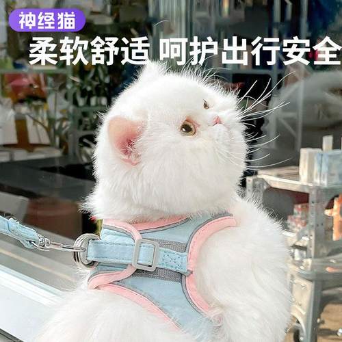 牵引绳猫咪衣服外出遛猫专用