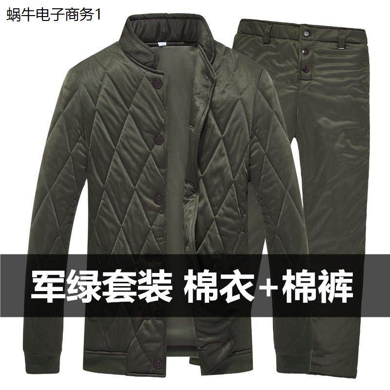 男士冬季加厚爸爸棉衣棉