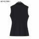 特大码 女背心马甲黑色 服短款 胖MM200斤加肥加大ol职业装 工装